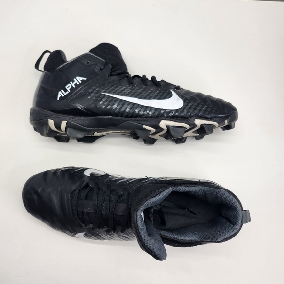 Nike Alpha Menace Shark 2 Football Cleats Mens 14 Shoes Black BV0146-001 - Picture 14 of 16